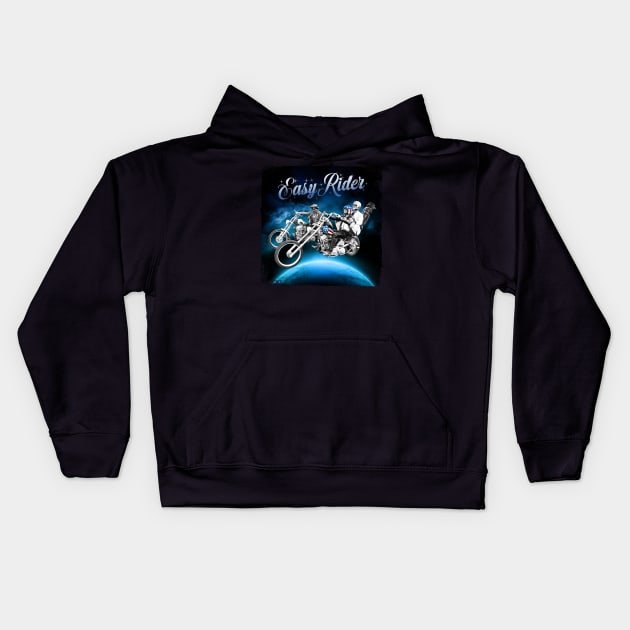 Easy Rider Space Kids Hoodie by workshop71